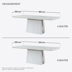 Norelle Marble Dining Table - 6/8s | 156-72