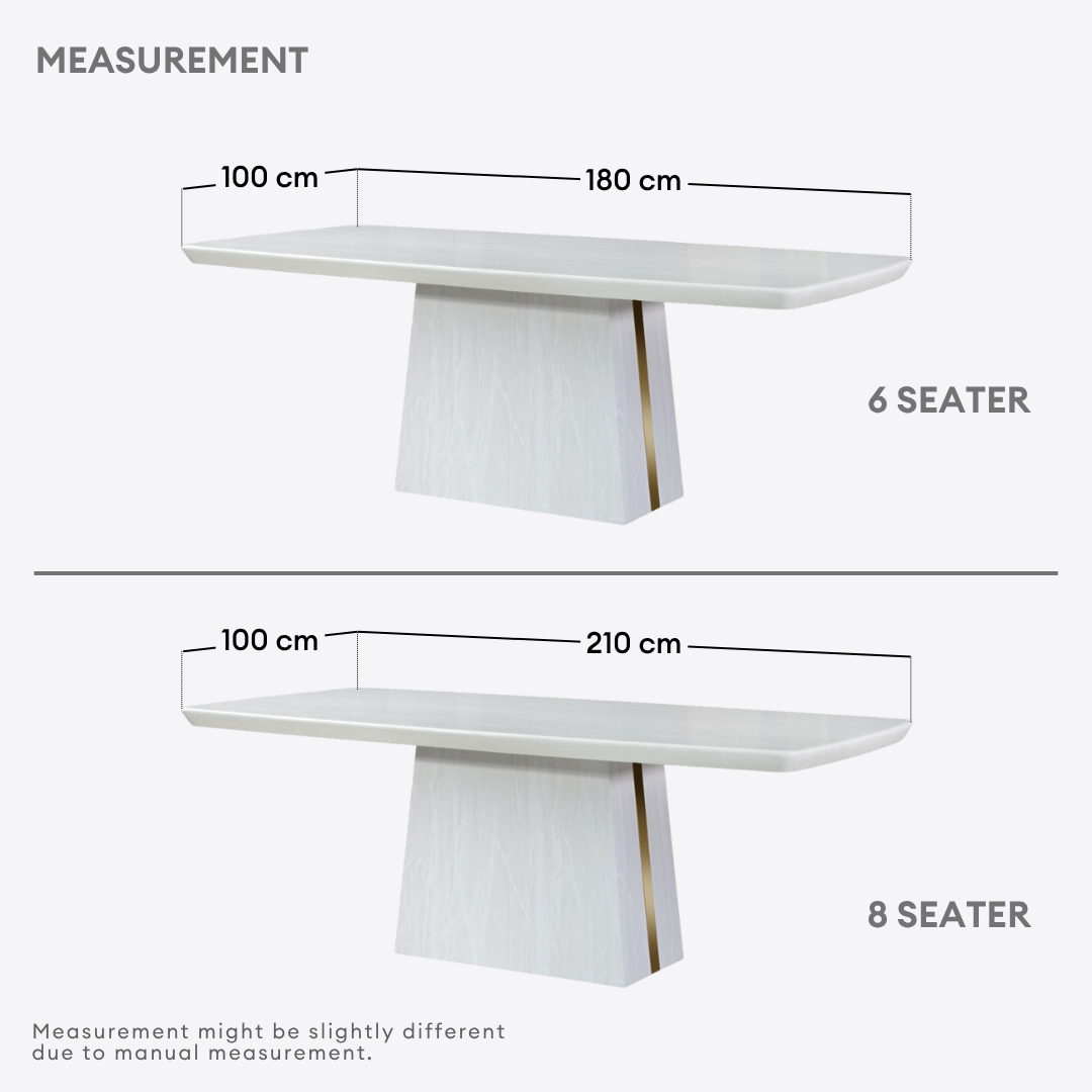 Norelle Marble Dining Table - 6/8s | 156-72