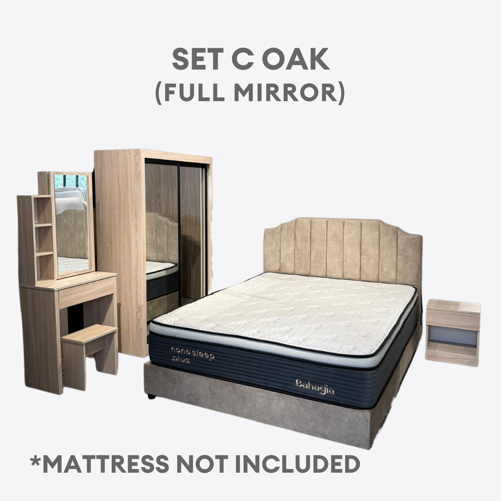 Xavier Oak Bedroom Set of 5 - 4x6ft | 150-32