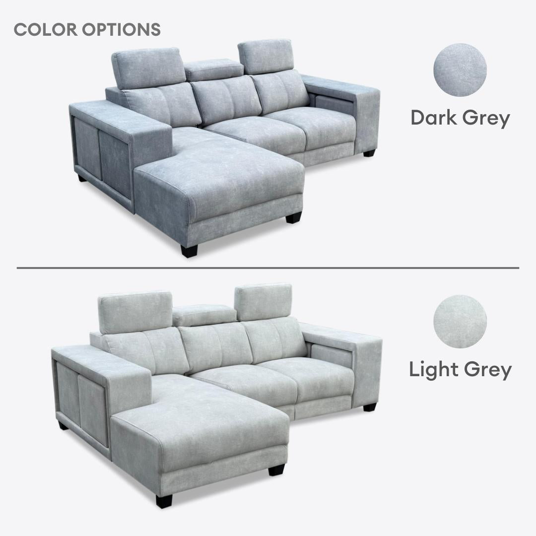 Herman 3 Seater L-Shape with extra Stools | 149-25