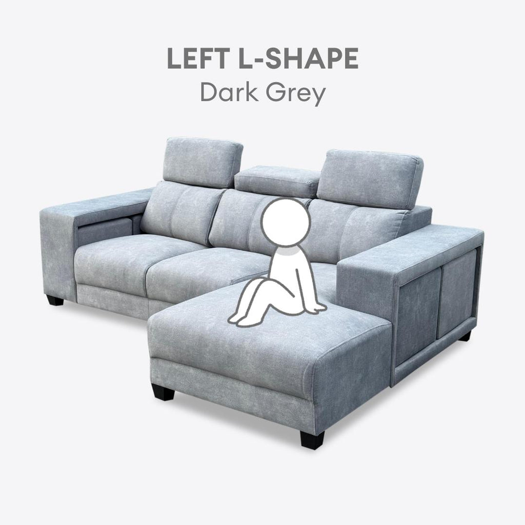 Herman 3 Seater L-Shape with extra Stools | 149-25