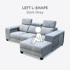 Herman 3 Seater L-Shape with extra Stools | 149-25