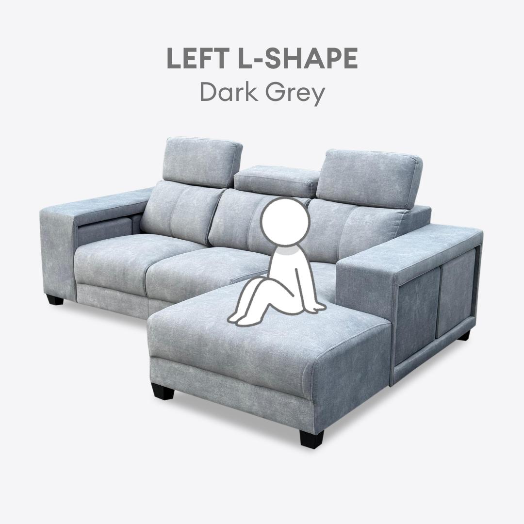 Herman 3 Seater L-Shape with extra Stools | 149-25
