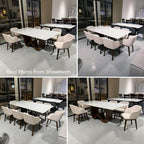 Bellagio 6/8s Marble Dining Set | 126-13