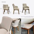 Jenna 6s Wood + Marble Dining Set | LC05-07