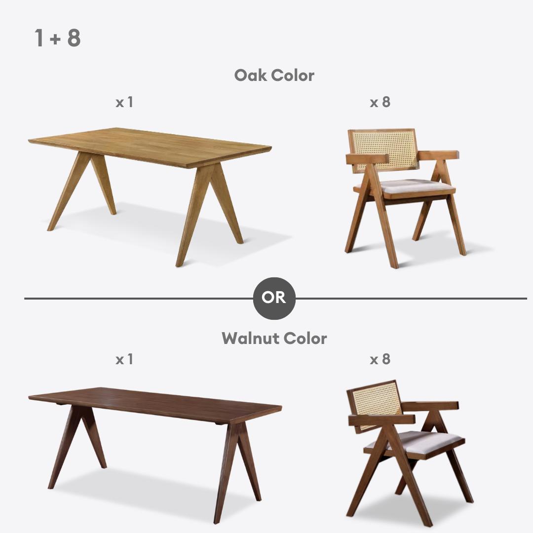 Crafts 4/6/8s Wooden Dining Set | 156-45