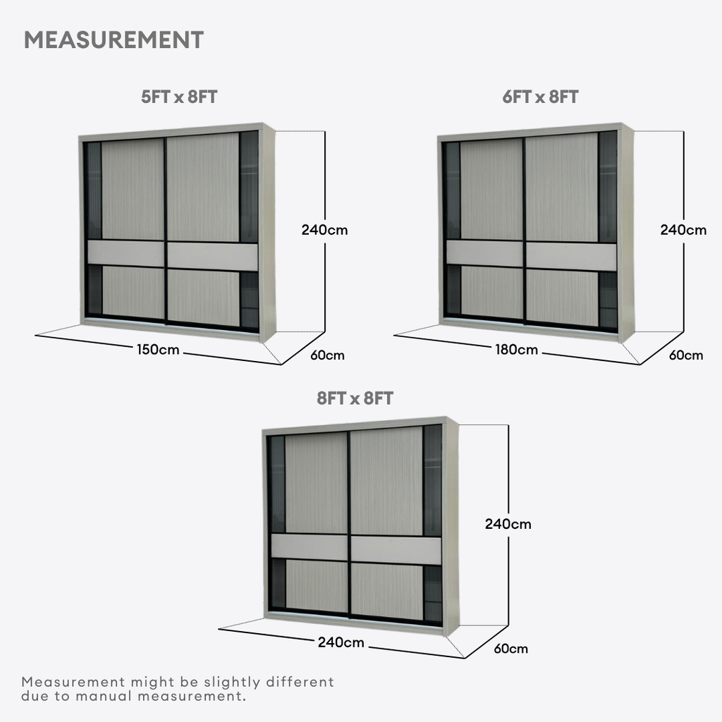 Delina 8/6/5x8ft Wardrobe | B22-92