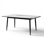 Everly 6s Sintered Stone Dining Table in White | 156-66