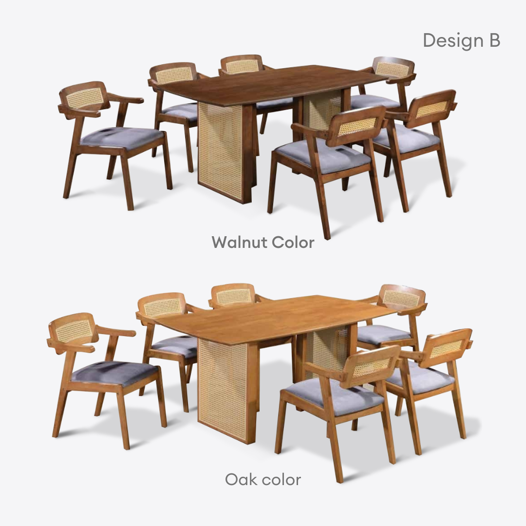 Sabriya 4/6s Rattan Dining Set | 156-79