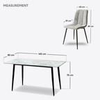 Elara 6s Sintered Stone Dining Set | TJ04-18