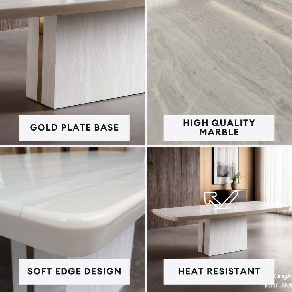 Norelle Marble Dining Table - 6/8s | 156-72