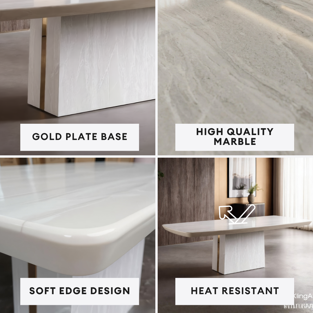 Norelle Marble Dining Table - 6/8s | 156-72