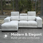 Herman 3 Seater L-Shape with extra Stools | 149-25