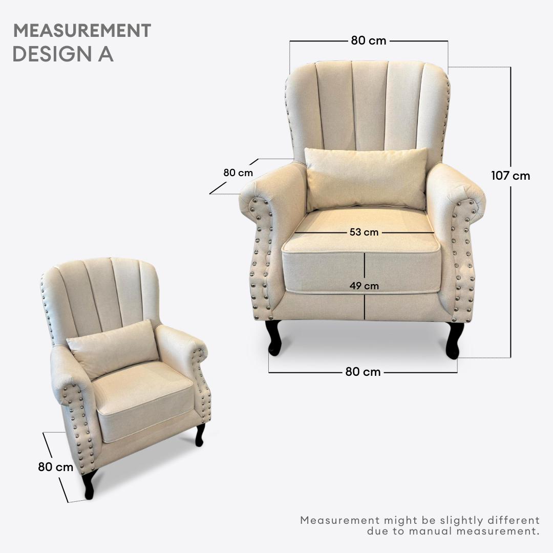 Grandeur Lounge Chair - Wing Chair | 162-07