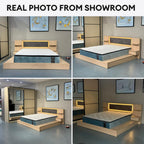 Japandi Tatami King/Queen Bedframe with LED | 131-33