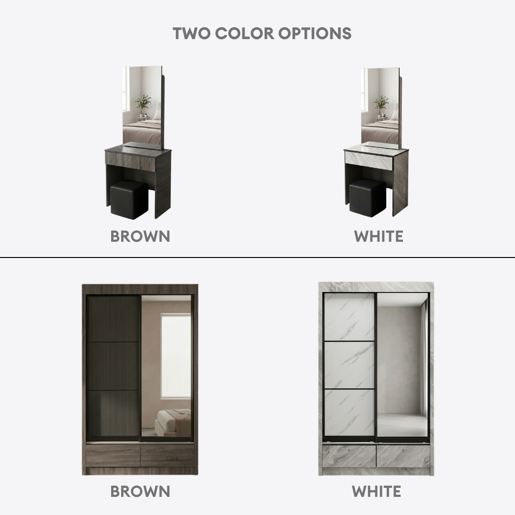 Zyphr White Bedroom Set of 3 - 4x6ft | 140-43 + 151-06