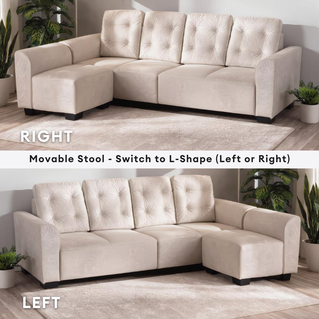 Isaac 4 Seaters + 1 Reversible Chaise Sofa | 151-31