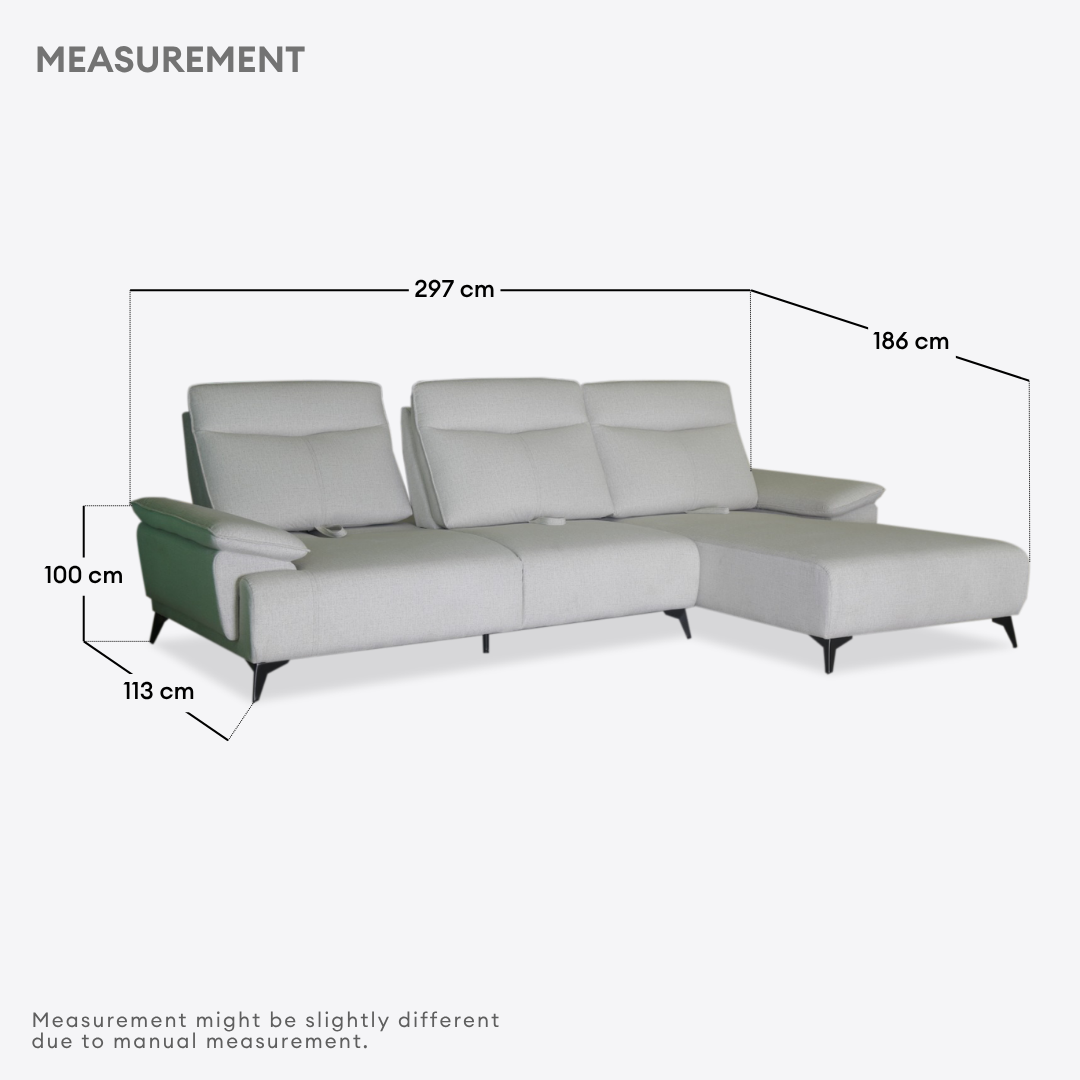 Sena Push Back L-Shape Sofa | 165-03