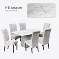 Jasmine 6/8s Marble Dining Set | 156-25