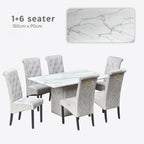 Jasmine 6/8s Marble Dining Set | 156-25