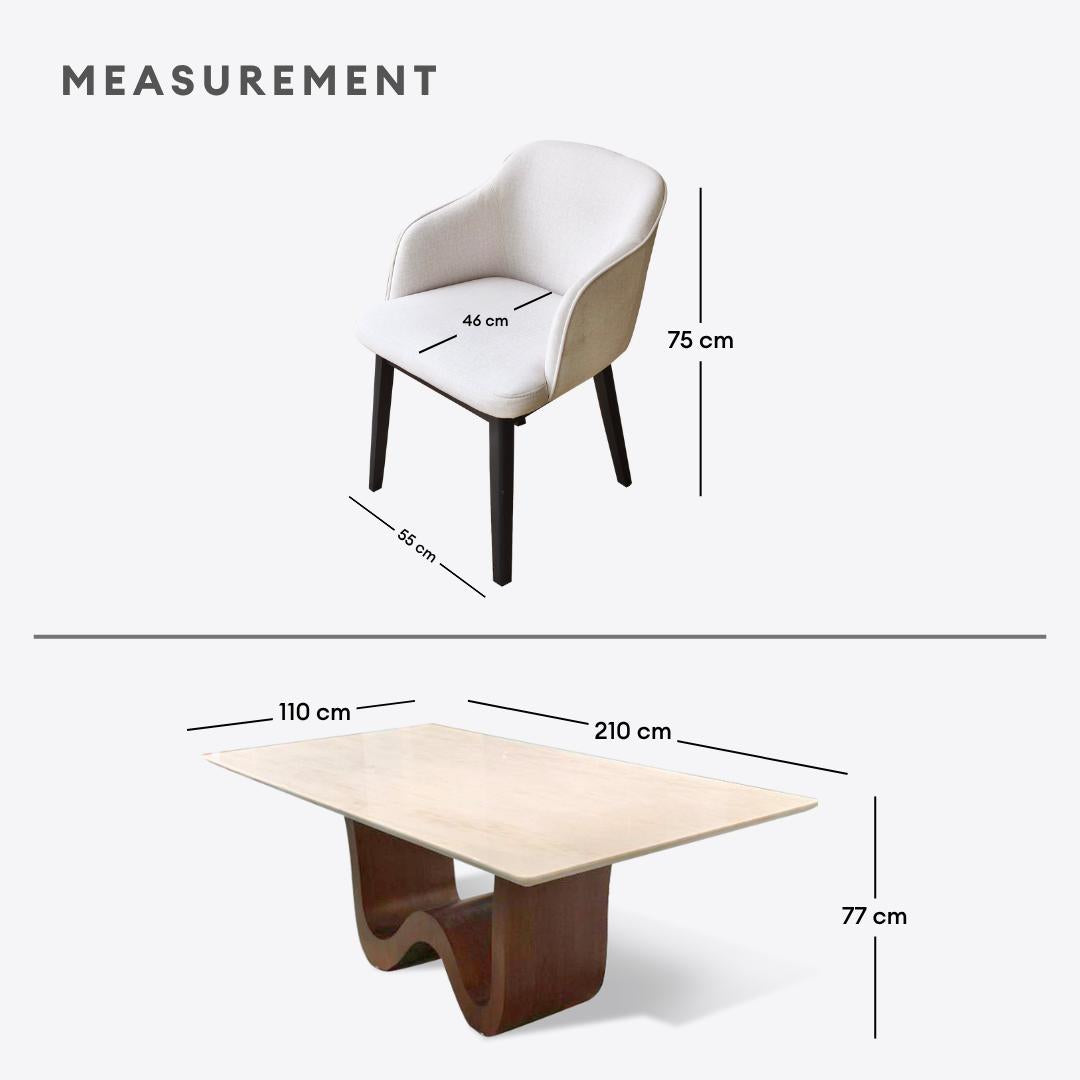 Bellagio 6/8s Marble Dining Set | 126-13