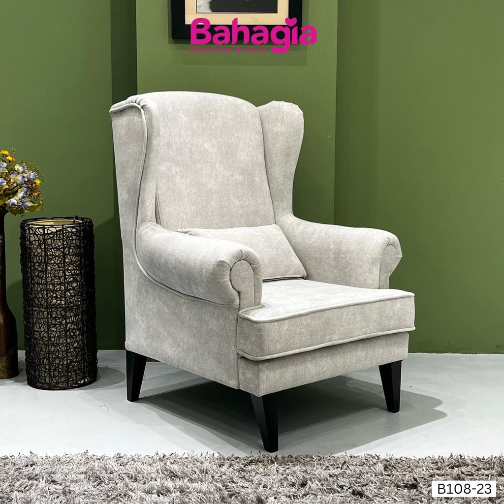 Elton Velvet Wing Chair | 108-23