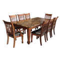 Bimba 8s Brown Marble Dining Set | B9-08
