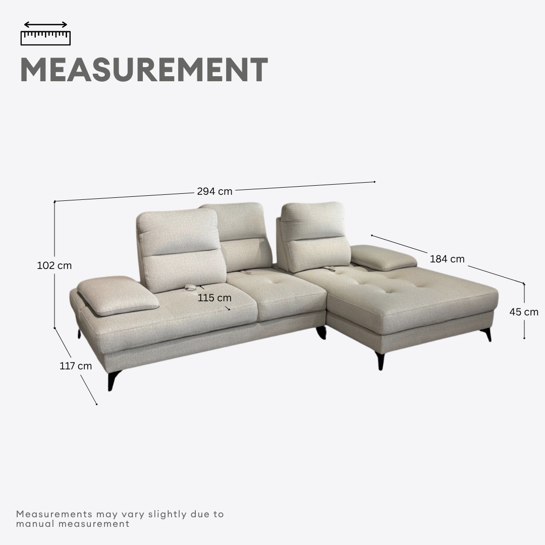 Colossus Pushback L-Shape Sofa | 165-02