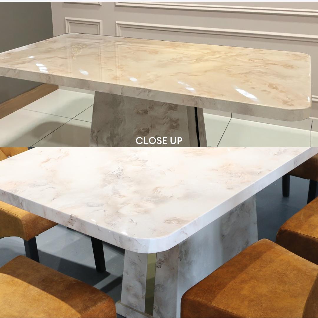 Vincent 8s Marble Dining Set | 71-17 + 126-05