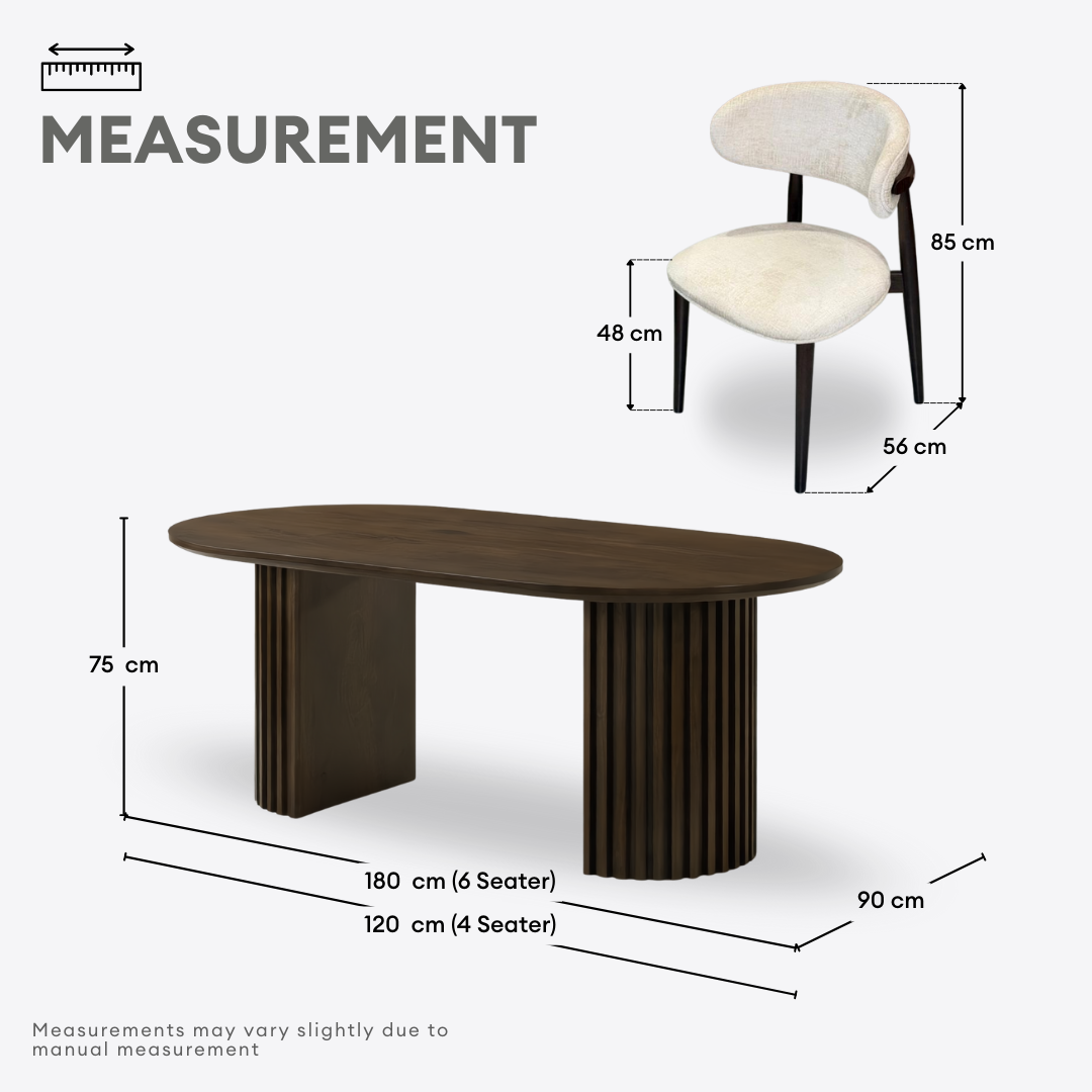 Wooden 4/6s Muji Dining Set | B 126-15
