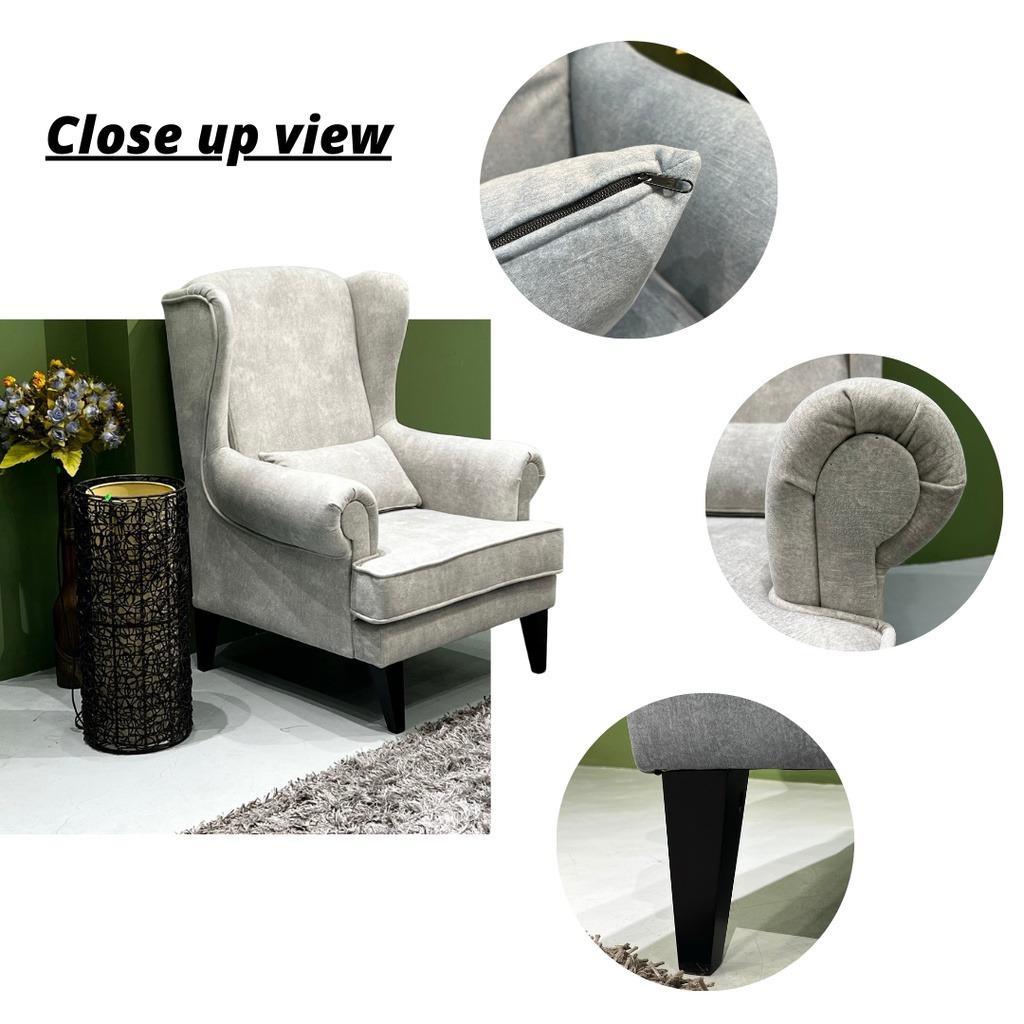 Elton Velvet Wing Chair | 108-23