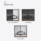 Marcus 5/6/8 x 8ft Wardrobe - Mid + Half Mirror Door | 140-47
