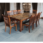 Bimba 8s Brown Marble Dining Set | B9-08