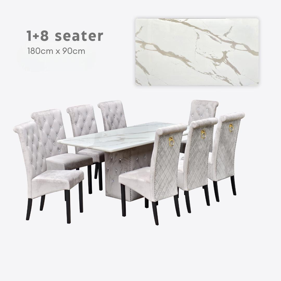Jasmine 6/8s Marble Dining Set | 156-25