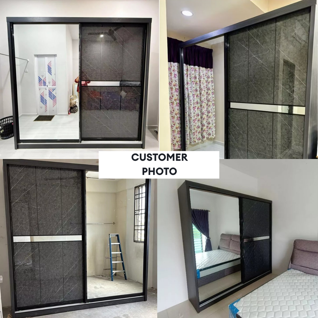 Marcus 5/6/8 x 8ft Wardrobe - Mid + Half Mirror Door | 140-47