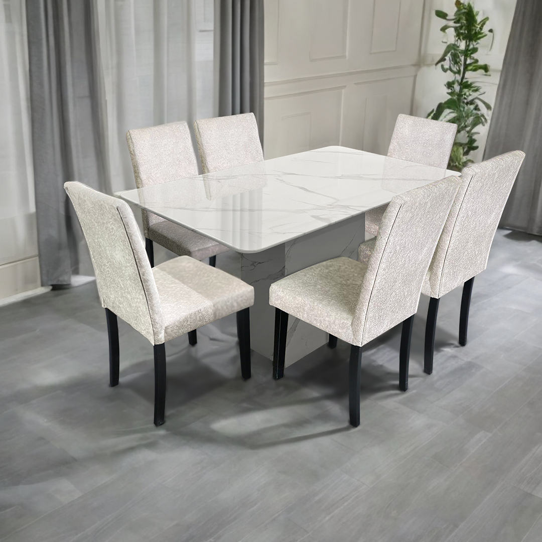 Belmond Marble Table Dining Set 1+6