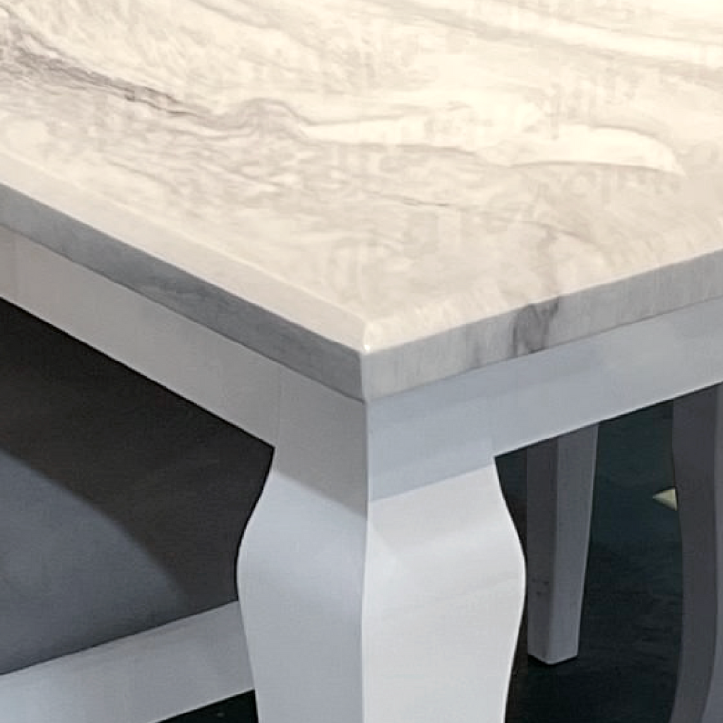 Clara 8s White Marble Dining Set | 126-09