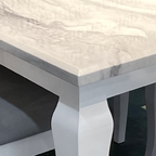 Clara 8s White Marble Dining Set | 126-09