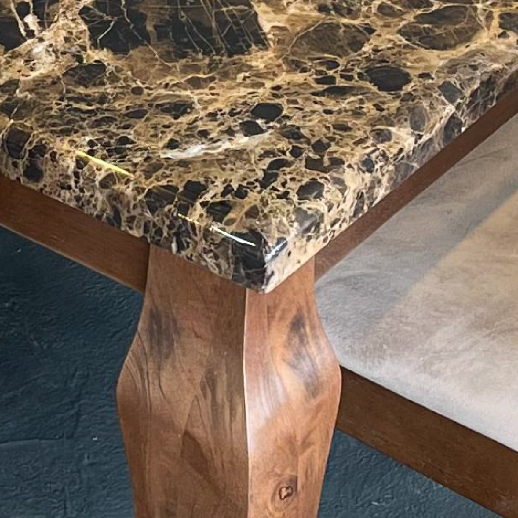 Miko 8s Brown Marble Dining Set | 126-09