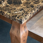 Miko 8s Brown Marble Dining Set | 126-09