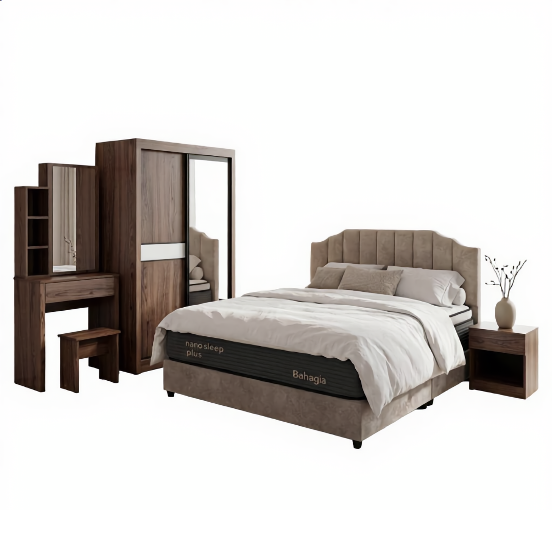 Xavier Brown Bedroom Set of 5 - 4x6ft | 150-33