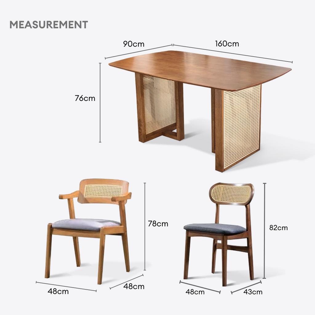 Sabriya 4/6s Rattan Dining Set | 156-79