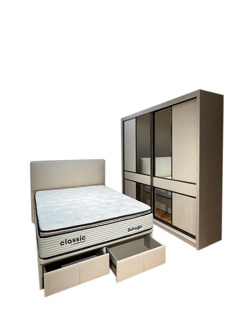 Henry Bedroom Set of 5 - Hydraulic - 6/8x8ft | 129-21 + 22-69
