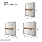 Bennett 8/6/5x8ft Wardrobe - Plain | B22-91 / 140-18