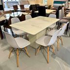 Linea 6s Marble Dining Set | B 96-16