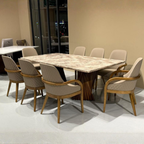 Rustic Wood + Marble Dining Set | 05-06