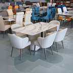 Jorelle 6s Marble Dining Set | TJ04-15 + TJ19-15
