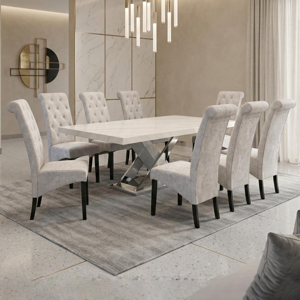 Jovian 8s Marble Dining Set | B156-80