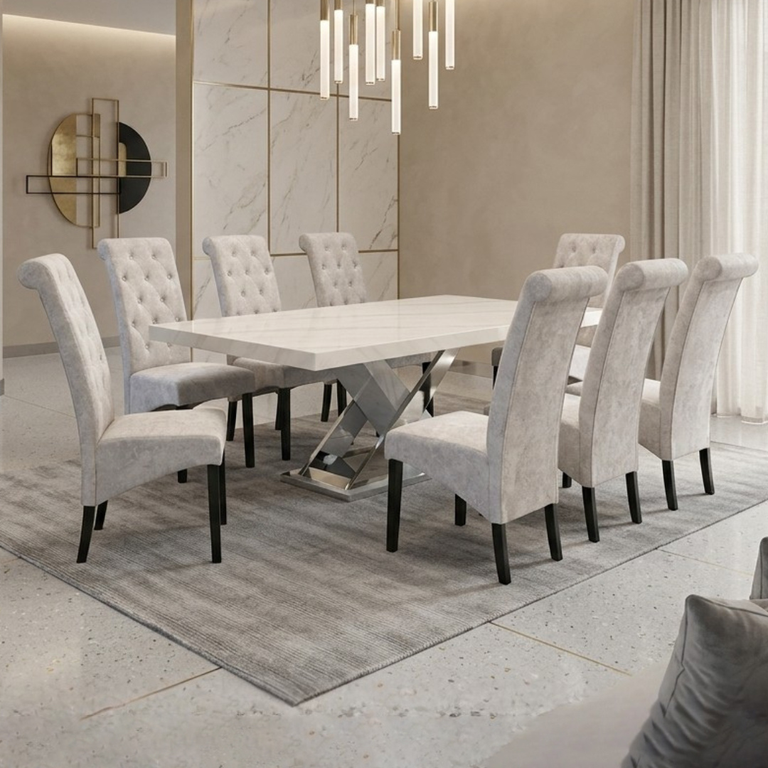 Jovian 8s Marble Dining Set | B156-80