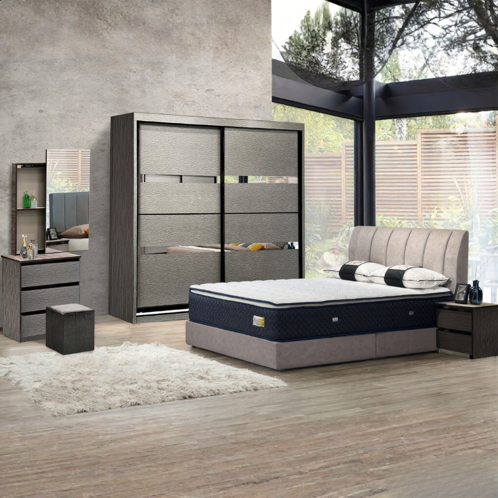 Milan Bedroom Set of 5 - 6/8x8ft | 142-62 + 140-03